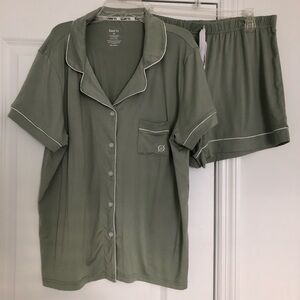 BORN Sage Green Pajama Short Set